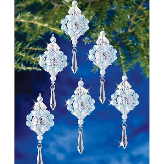 The Beadery&#xAE; Winter&#x27;s Elegance Snwoflake Holiday Beaded Ornament Kit